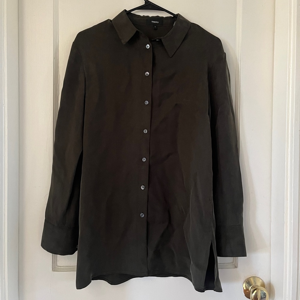 Theory Button Down Blouse